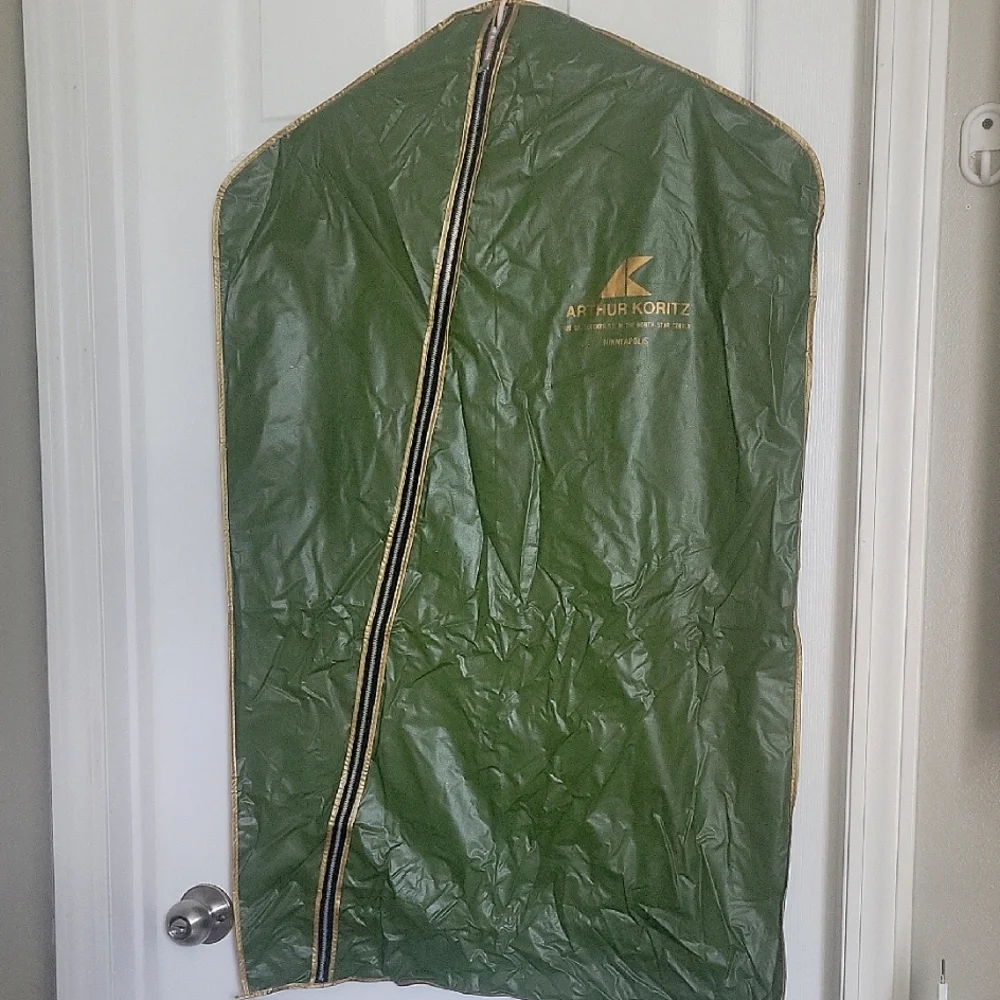 Arthur Koritz Custom Tailor Green Vintage Garment Bag Good Condition No Flaws